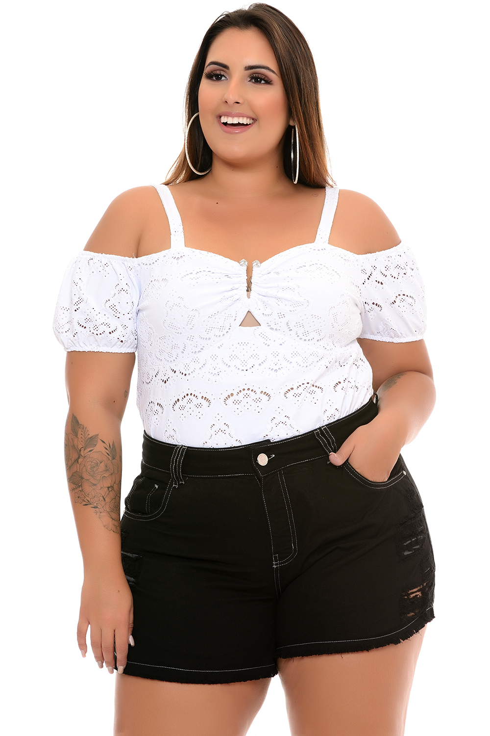 Ciganinha branca plus size Outlet