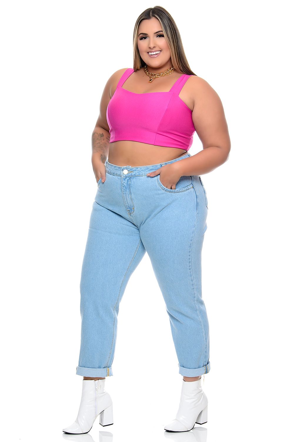 Calça Mom Jeans Plus Size