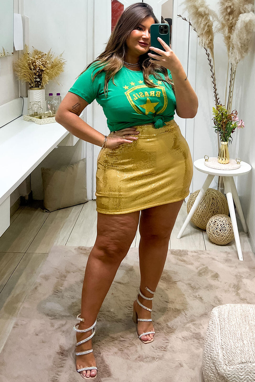 T-shirt Plus Size Brasil Verde