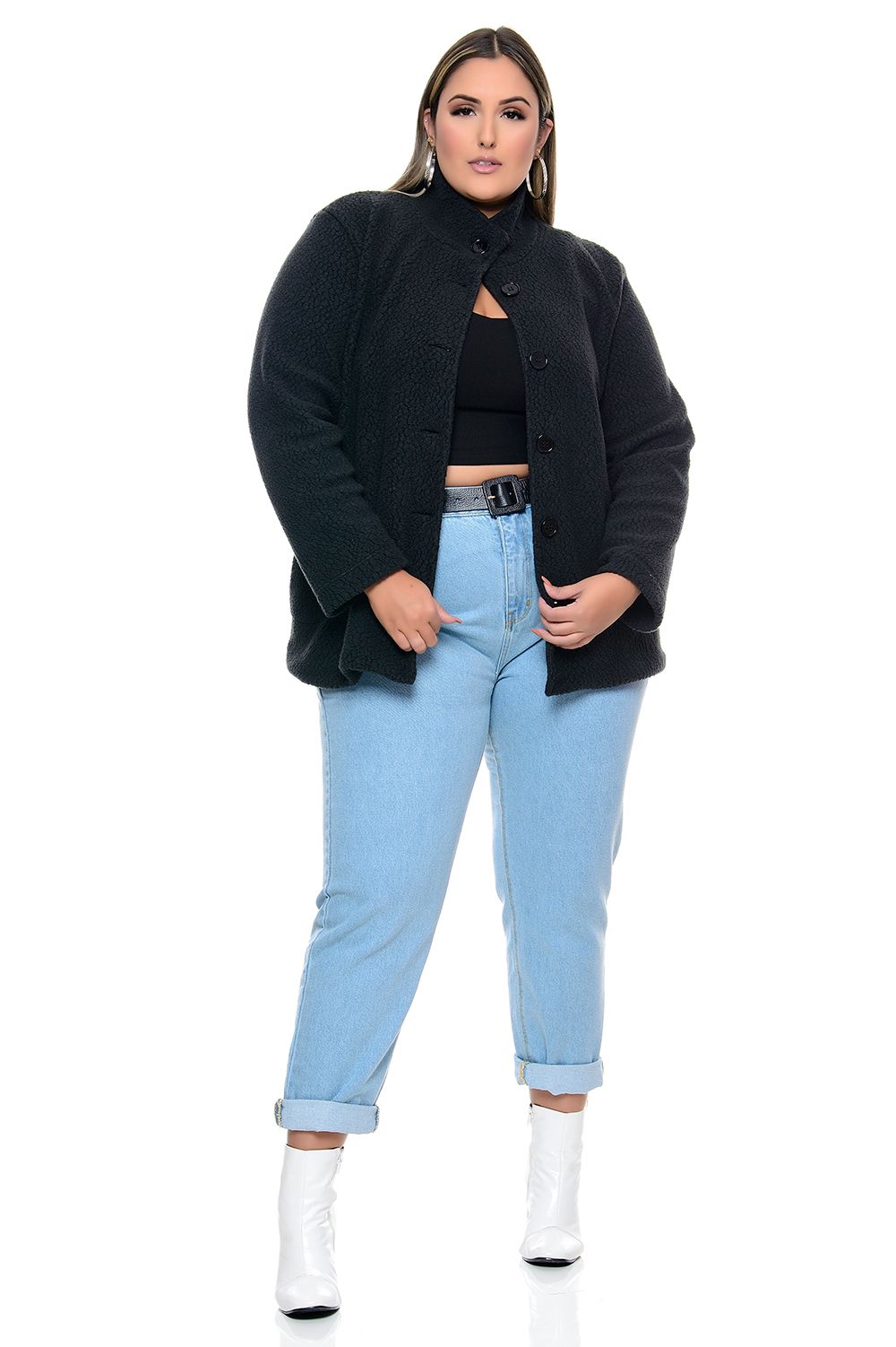 Calça Mom Fit Plus Size - Julie Curves - Moda Plus Size