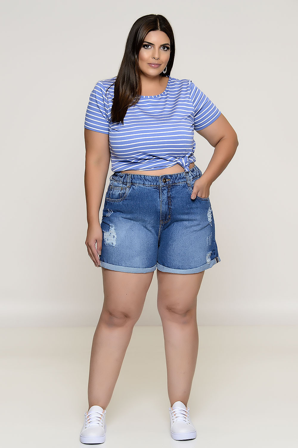 Colete Plus Size jeans curto escuro - Meu Formato – Moda Feminina Plus Size  é Aqui!