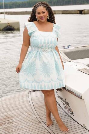 Vestido Plus Size Balone Azul