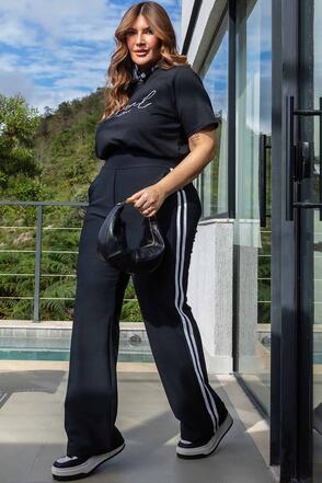 Calça Plus Size Power Track Preto