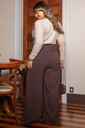 Calça Plus Size Air Flow Marrom