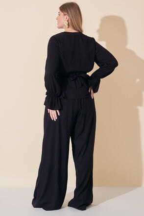 Conjunto Plus Size Blusa e Calça Preto