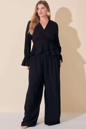 Conjunto Plus Size Blusa e Calça Preto
