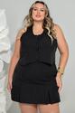 Conjunto Preto Plus Size Risca de Giz