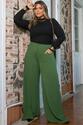 Blusa Plus Size Canelada Com Pregas Preta - Preto