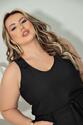 Conjunto Plus Size Saia Longa E Regata Preto