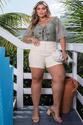Blusa Ciganinha Plus Size Jasmim Verde