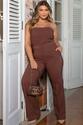 Calça Plus Size Alfaiataria Bergamo Marrom