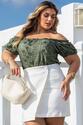 Blusa Ciganinha Plus Size Laise Verde