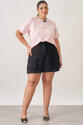 T-shirt Plus Size Malha de Algodão