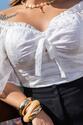 Blusa Ciganinha Plus Size Jasmim Branca