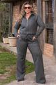 Jaqueta e Regata Plus Size em Suede - Verde