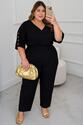 Macacão Plus Size Terra da Alma - Preto