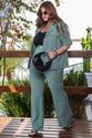Conjunto Plus Size Calça e Camisa Savile Verde