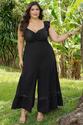 Macacão Plus Size Viscolinho Preto