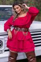 Conjunto Ciganinha e Short Saia Marsala