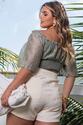 Blusa Ciganinha Plus Size Jasmim Verde