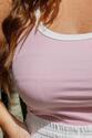 Regata Plus Size Canelada Ravena Rosa