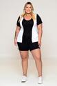 Short Plus Size Viscolycra Bicolor