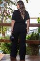 Conjunto Plus Size Calça e Camisa Savile Preto
