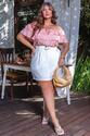 Blusa Ciganinha Plus Size Rosa