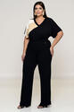 Calça Plus Size Malha Wide Leg
