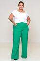 Conjunto Plus Size Cropped e Pantalona Verde