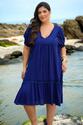 Vestido Plus Size Maricota Azul