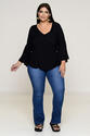 Blusa Plus Size Flor do Rio - Preto