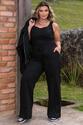 Jaqueta e Regata Plus Size em Suede