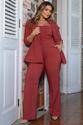 Calça Plus Size Alfaiataria Bergamo Telha