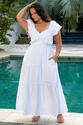 Vestido Plus Size Rainha do Sol Branco