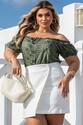 Blusa Ciganinha Plus Size Laise Verde