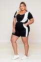 Short Plus Size Viscolycra Bicolor