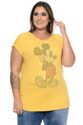 Blusa Plus Size Mickey Strass Amarela