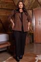 Blazer Plus Size Alfaiataria Classico Marrom