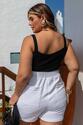 Cropped Plus Size Canelado Preto