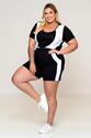 Short Plus Size Viscolycra Bicolor
