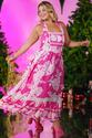 Vestido Plus Size Decote Quadrado Pink