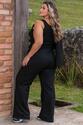 Jaqueta e Regata Plus Size em Suede