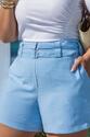Short Plus Size Azul Fivelas
