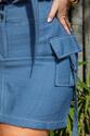Conjunto Plus Size Bolsos Cargo Pesponto Azul