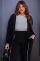 Conjunto Plus Size Blazer e Calça Moletinho Preto