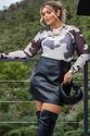 Blusa Plus Size em Tule Estampada Preta