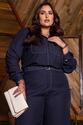 Conjunto Plus Size Pesponto Azul