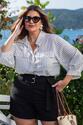 Short Plus Size Preto Fivelas