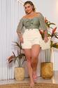 Blusa Ciganinha Plus Size Jasmim Verde